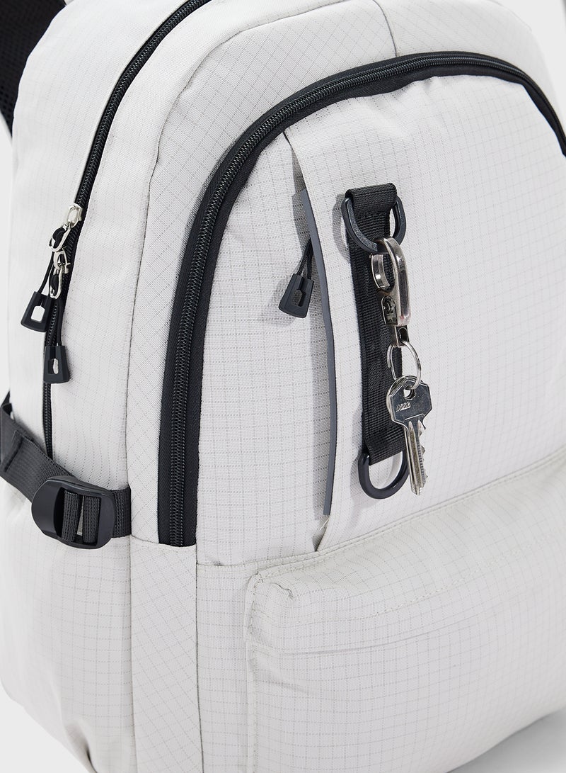 Seventy Five Check Print Casual Backpack  - Image 4