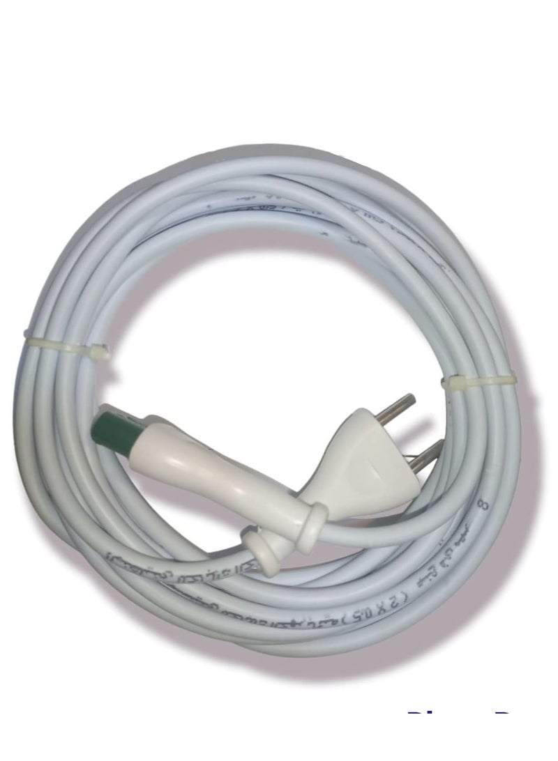 Shaheen Lite Ready Power Supply Cord 0.5 mil - Certified Copper Wire - High Quality Power Supply - Excellent for all electrical connections indoors (White Conductor 5 Meters) - Image 2