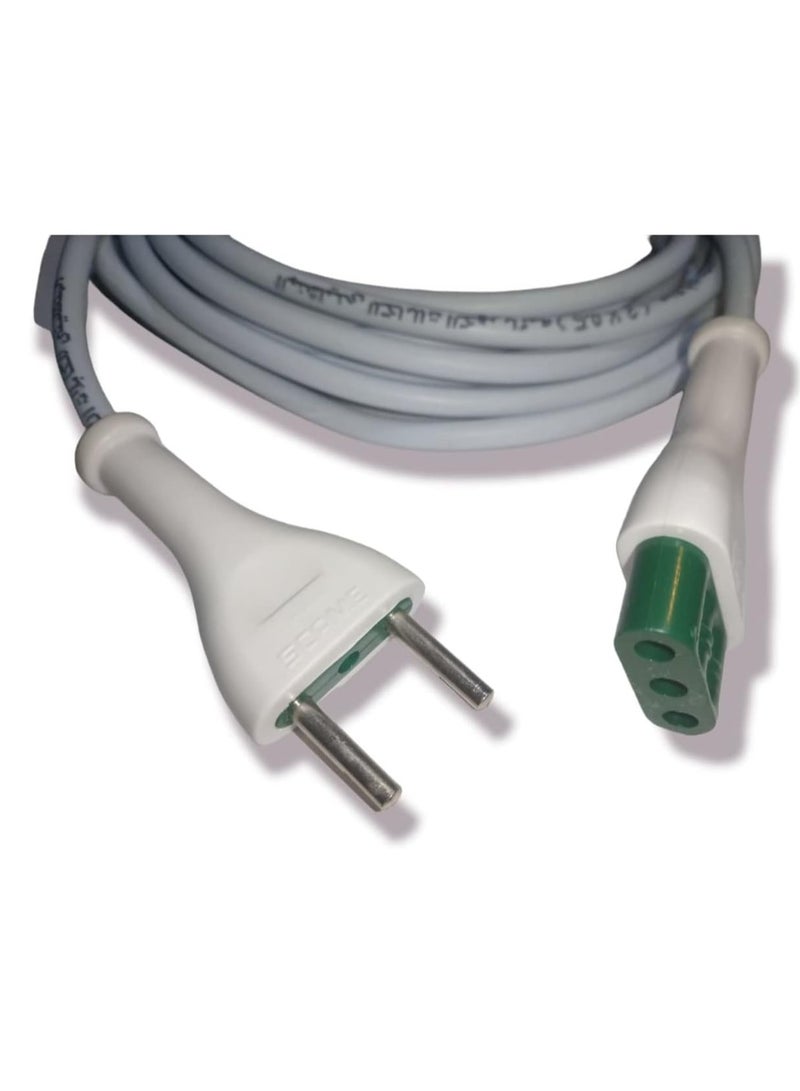 Shaheen Lite Ready Power Supply Cord 0.5 mil - Certified Copper Wire - High Quality Power Supply - Excellent for all electrical connections indoors (White Conductor 5 Meters) - Image 3