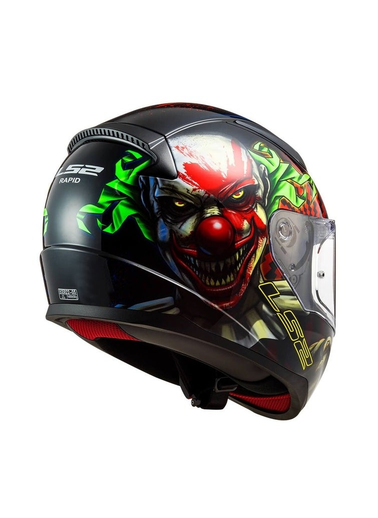 LS2 HELMET FF353 RAPID Full Face Racing Helmet - Color Happy Dreams Black