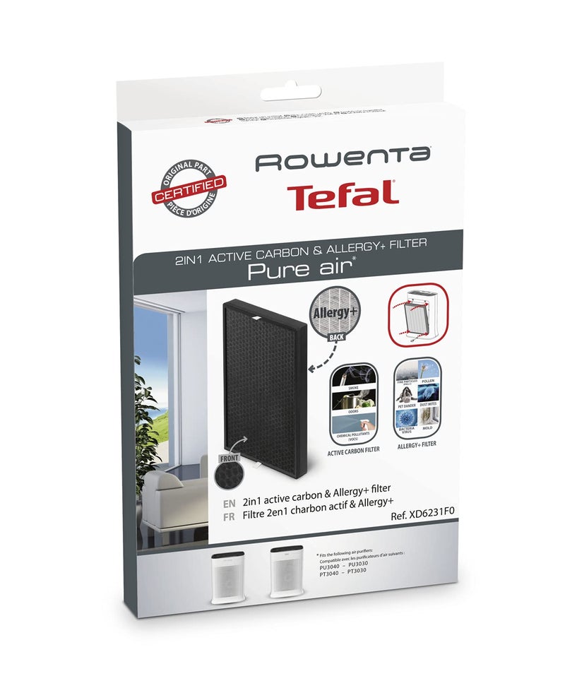 Rowenta Pure Air Mid Size 2-in-1 Active Carbon & Allergy Filter - Image 2
