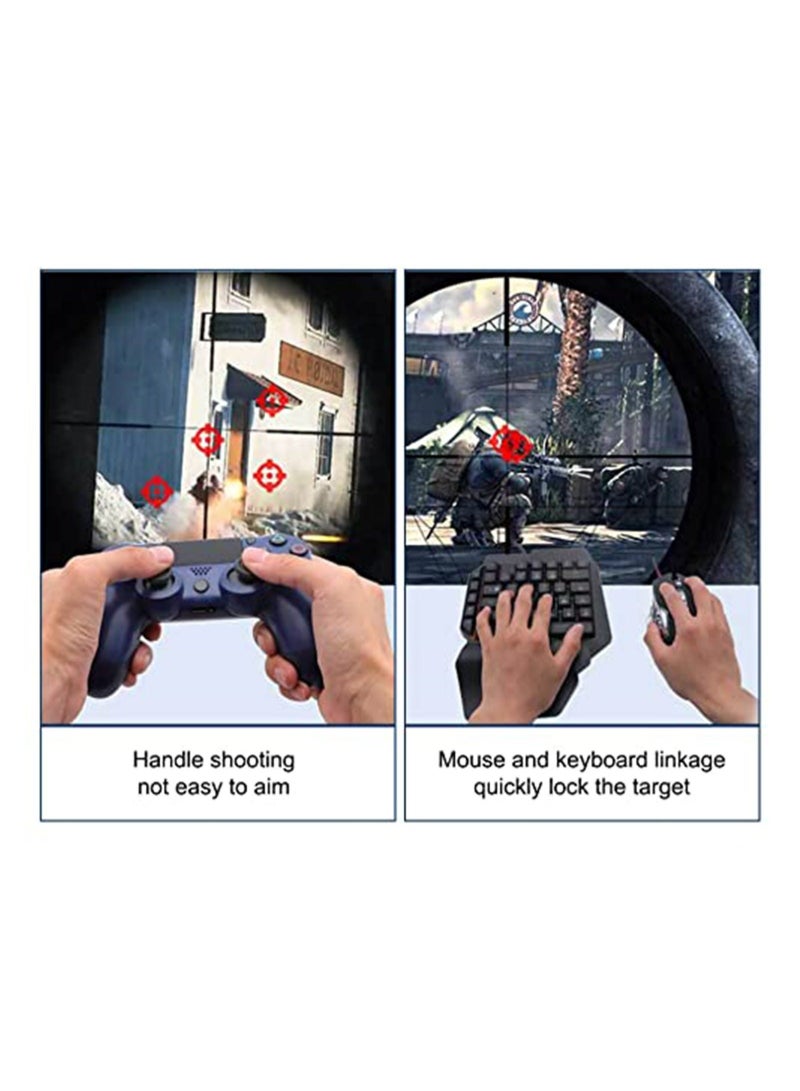 Captaintech Keyboard and Mouse Adapter, Portable Mouse Keyboard Converter with 3.5 mm Audio, Game Pad Controller Adapter, Plug and Play USB Hub Compatible with Xbox One, PS5, PS4, PS3, N-Switch - Image 4