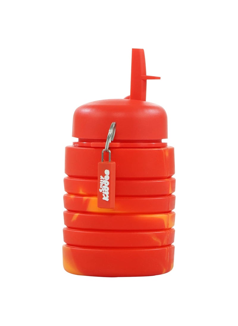 SMILY KIDDOS - Smily Kiddos Silicone Expandable & Foldable bottle water bottle Red Expandable Soft Water Bottle Expandable Water Bottle for kids Silicone Sports Bottle - Image 1