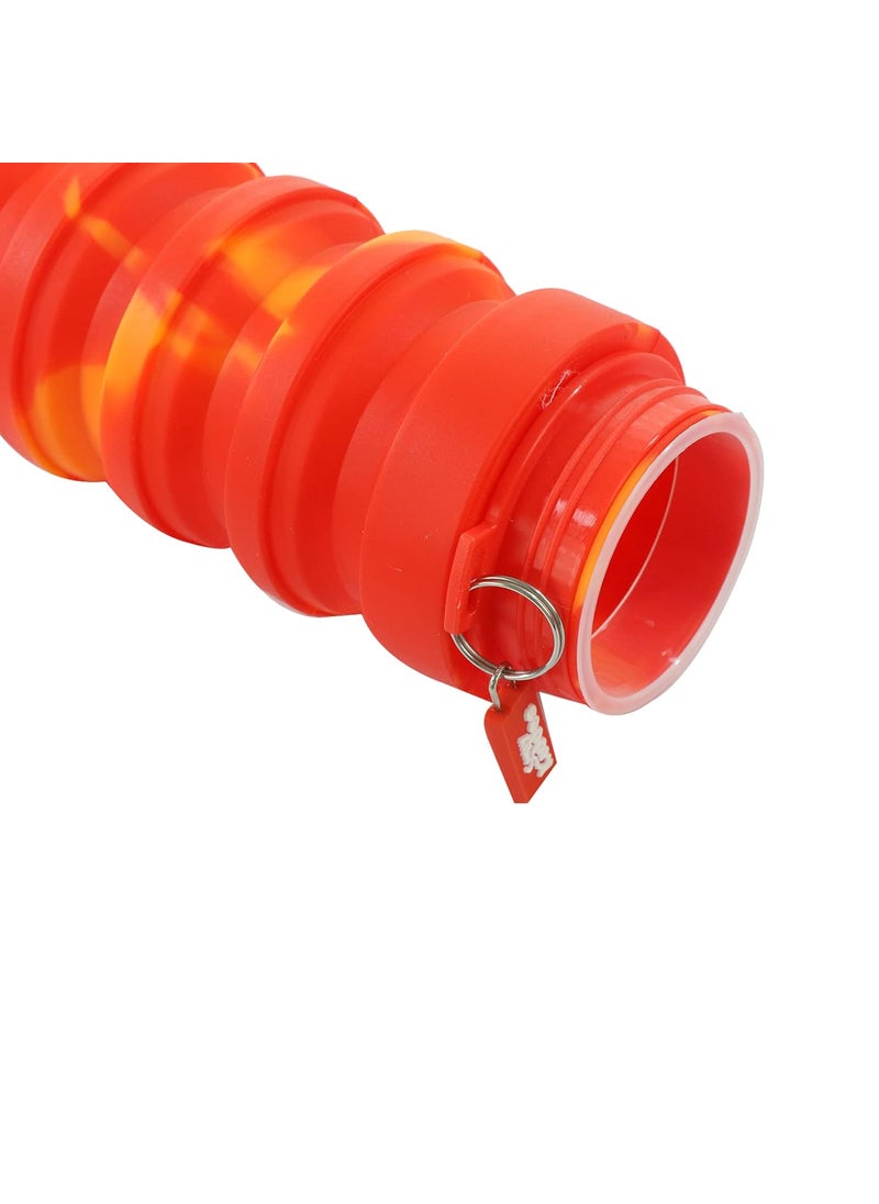 SMILY KIDDOS - Smily Kiddos Silicone Expandable & Foldable bottle water bottle Red Expandable Soft Water Bottle Expandable Water Bottle for kids Silicone Sports Bottle - Image 1