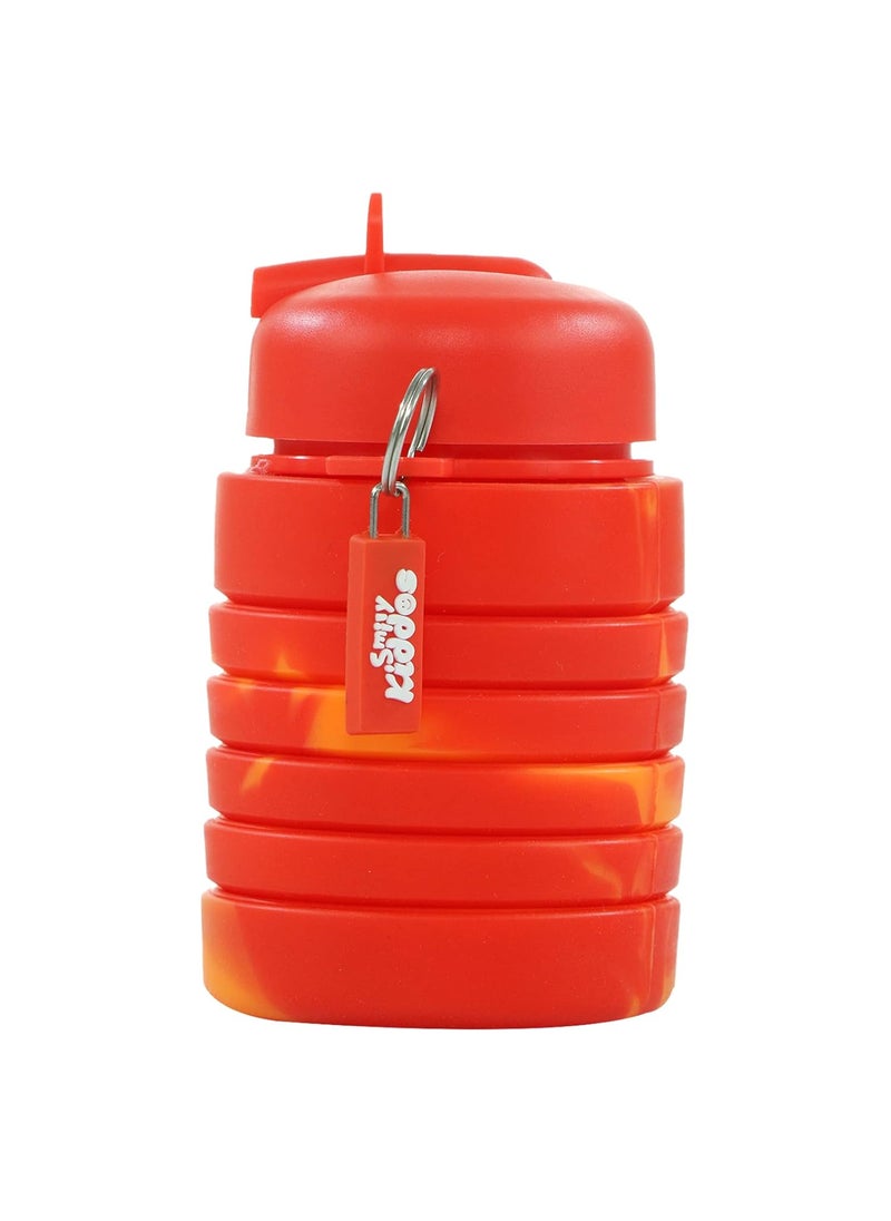 SMILY KIDDOS - Smily Kiddos Silicone Expandable & Foldable bottle water bottle Red Expandable Soft Water Bottle Expandable Water Bottle for kids Silicone Sports Bottle - Image 1