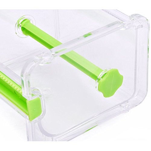 HomDSim 2pcs HomDSim Washi Tape Dispenser Cutter, Roll Holder Organizer, Masking Desktop DIY Sticker Cutter Holder Storage Box - Green - Image 5