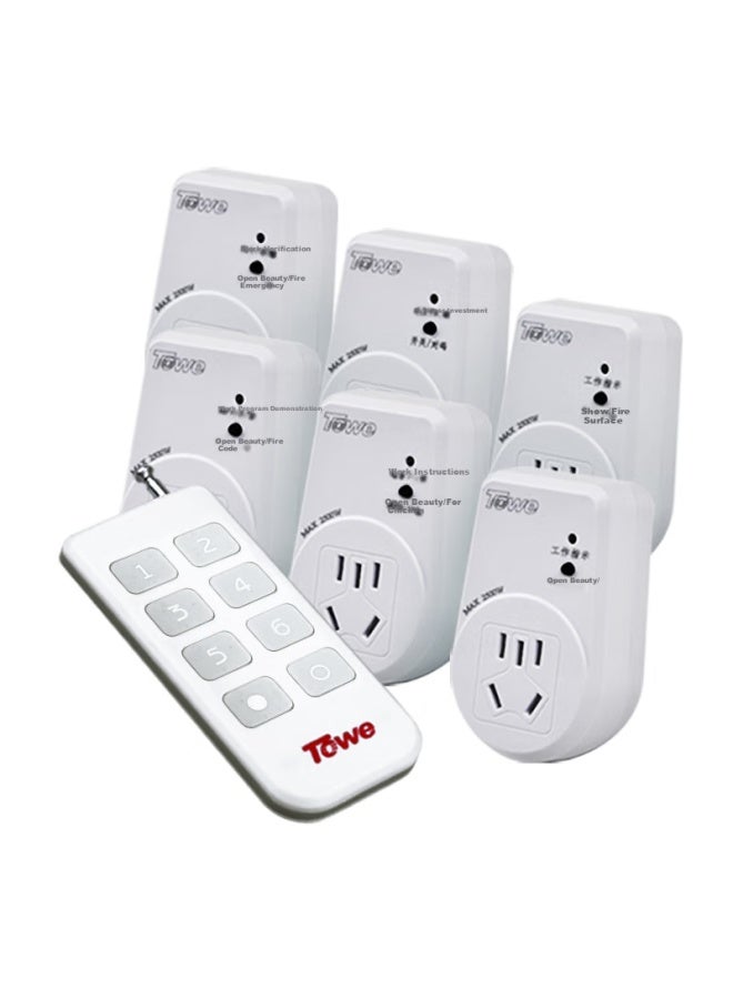 Towe, Multi-way Remote Control Socket, 220v Six-channel Intelligent Through-wall Remote Control Switch Socket, 10a Remote Control Socket, Ap-ws101/d - Image 3