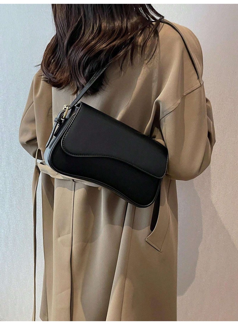 Women's Crossbody Shoulder Bag – Elegant & Everyday-Ready – Black - Image 1