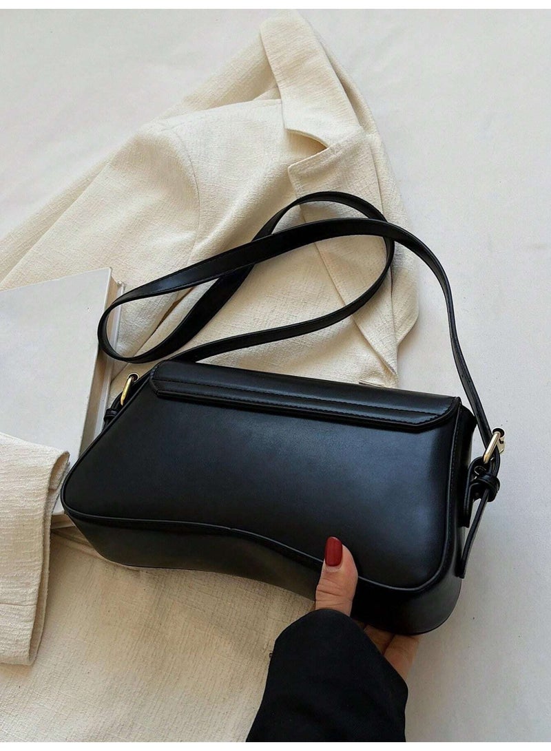 Women's Crossbody Shoulder Bag – Elegant & Everyday-Ready – Black - Image 5