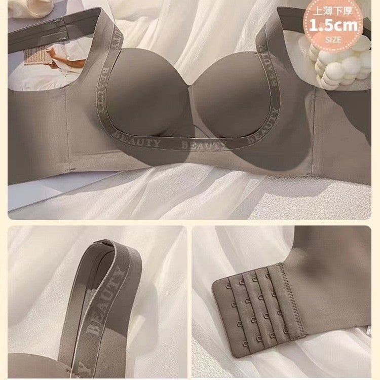 Thin Traceless Small Chest Push-Up Underwear Women'S Non-Steel Rings Pull-Up Bra Large Comfortable Breathable Bra - Image 5