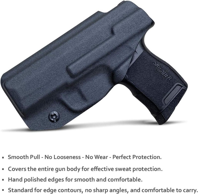POLE.CRAFT Sig P365 Holster IWB Kydex Custom Fit: Sig Sauer P365 / P365 SAS / P365 X Pistol - Inside Waistband - Adj. Cant Retention - Image 2