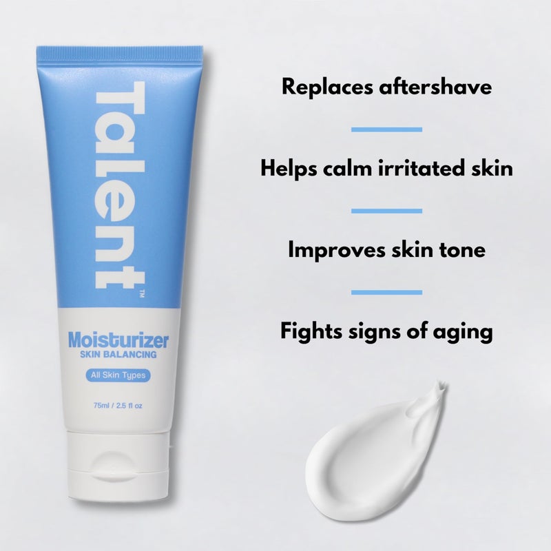 Talent Men's Skin Balancing Moisturizer â€“ Korean Skincare, EWG Verified, Fragrance-Free, Lightweight 2% Niacinamide Face Lotion, 2.5 fl oz - Image 3