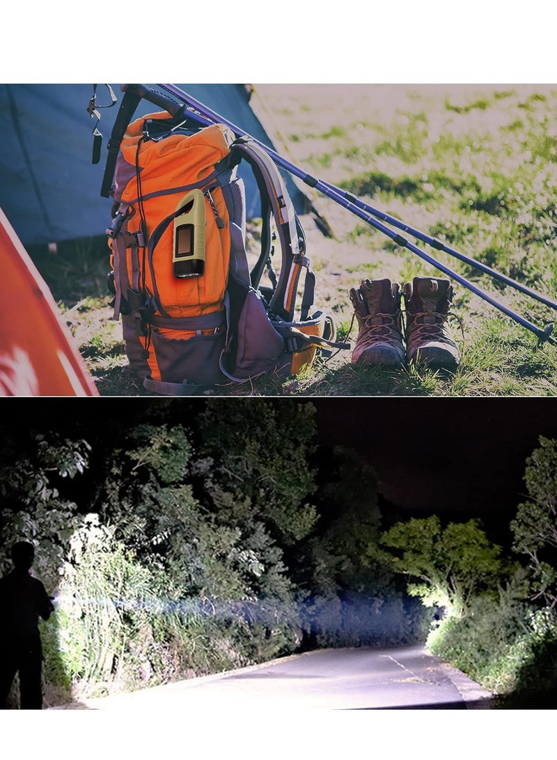 2 Pack Hand Crank Solar Powered Flashlight, Emergency Rechargeable LED Flashlight, Survival Flashlight, Quick Snap Carbiner Dynamo Flashlight Torch for Outdoor Sports, Green - Image 4