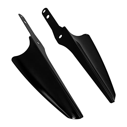 CARGLETRUE Front Fork Mount Wind Deflectors Fit for Harley Road King Street Glide Electra Glide FLHT FLHR FLHX 1995-2023 (Color:Black) - Image 5
