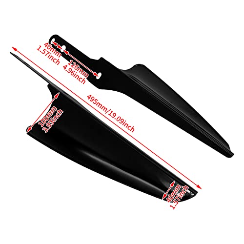 CARGLETRUE Front Fork Mount Wind Deflectors Fit for Harley Road King Street Glide Electra Glide FLHT FLHR FLHX 1995-2023 (Color:Black) - Image 3