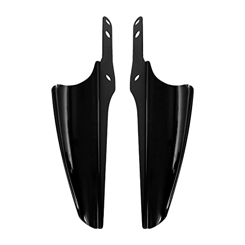 CARGLETRUE Front Fork Mount Wind Deflectors Fit for Harley Road King Street Glide Electra Glide FLHT FLHR FLHX 1995-2023 (Color:Black) - Image 1