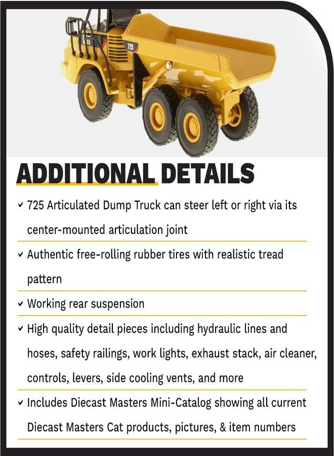 Diecast Masters Caterpillar 725 Articulated Truck Core Classics Series Vehicle - Image 5