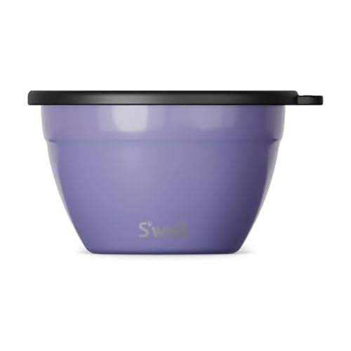 S'well Stainless Steel Salad Bowl Kit 64oz, Hillside Lavender, Comes with 2oz Mini Canister and Removable Tray for Organization, Leakproof, Easy to Clean, Dishwasher Safe - Image 1
