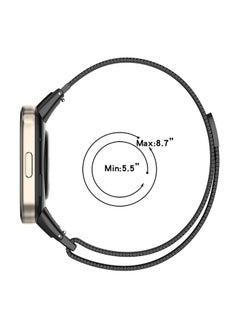O Ozone Milanese Band Compatible with Redmi Watch 3, Metal Mesh Magnetic loop with Metal Protector Case Replacement Strap Wristband for Women Men - Silver  - Image 4