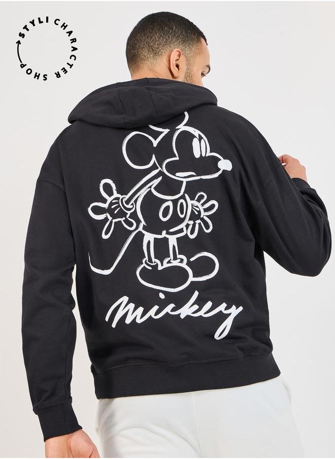 Styli Mickey Mouse Character Print Oversized Hoodie  - Image 1