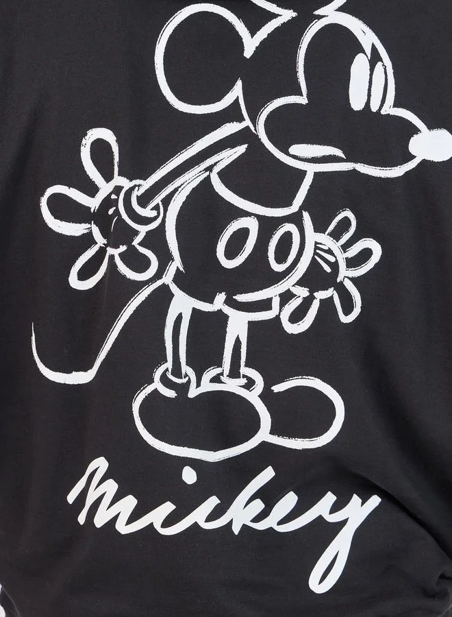 Styli Mickey Mouse Character Print Oversized Hoodie