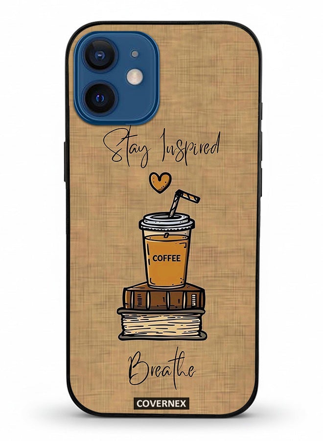Covernex Apple iPhone 12 Mini Protective Case Cover Printed Featuring Breath And Stay Inspired - Image 2