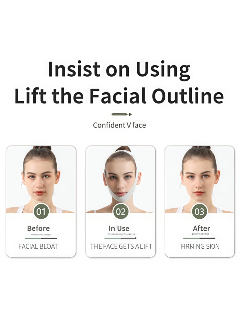 RUKYU Thin Face with V-face Mask, Anti Sagging, Contour Shaping, Double Chin Reducer, Chin Eliminator - Image 2