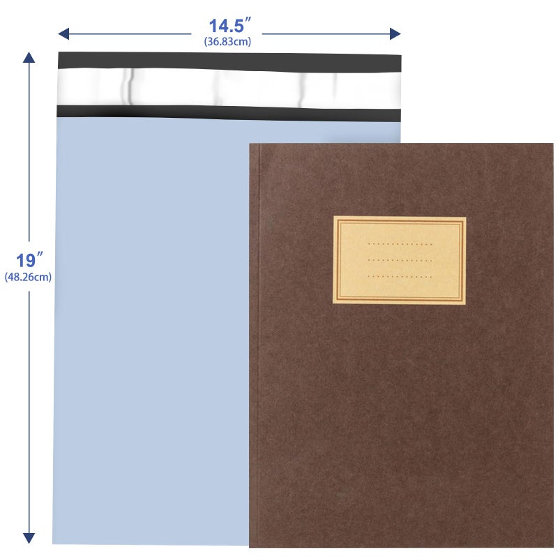 JollyTrip Poly Mailers 14.5x19, Large Poly Mailers 100 Pack, Shipping Mailers with Self Seal Adhesive, Waterproof and Tear-Proof Mailers Poly Bags for Small Business (Light Blueï¼‰ - Image 2