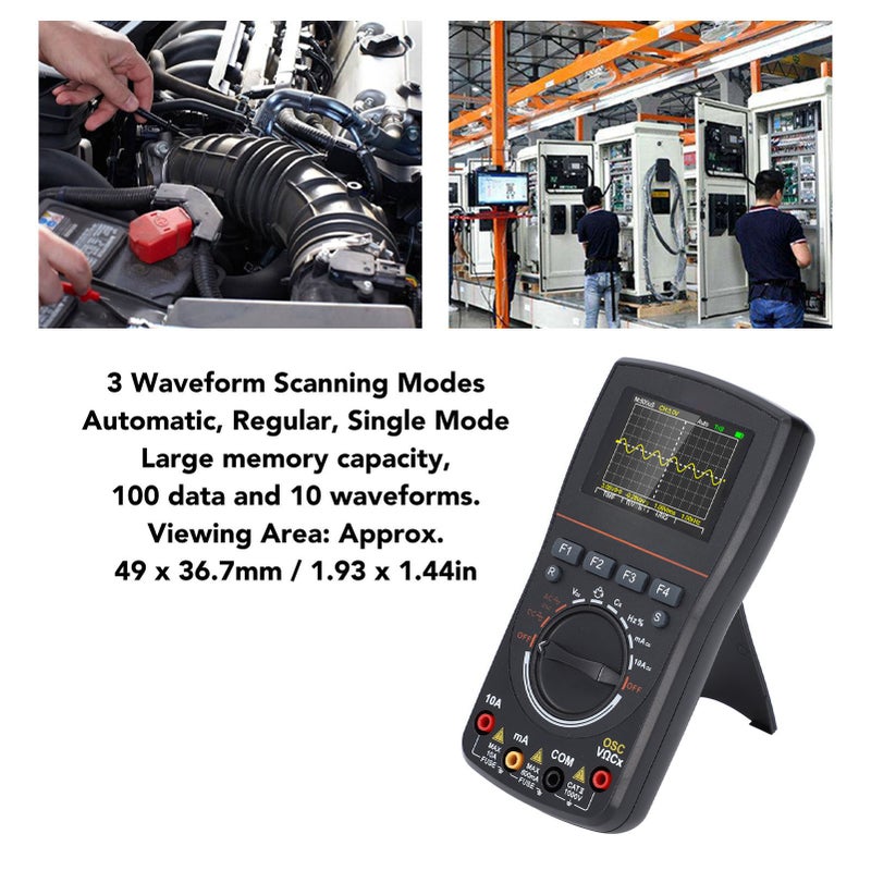 Digital Oscilloscope Multimeter 2 in 1 50Msp 10MHz Analog Bandwidth 2.4 Inch Screen Handheld Oscilloscope Multimeter - Image 5