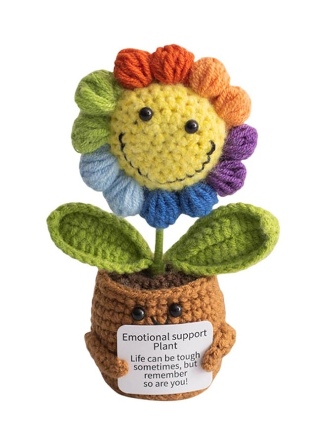 باقة زهور عباد الشمس المصنوعة يدويًا، هدية دعم عاطفي للنساء، ديكور للمكتب والمكتب، زهور عباد الشمس الاصطناعية للمنزل، لوحة قيادة السيارة، أعياد الميلاد، الشفاء العاجل 手工向日葵花束，女性情感支持礼物，办公室和办公室装饰器，家庭人造向日葵花，汽车仪表板，生日，快速恢复 - Image 1