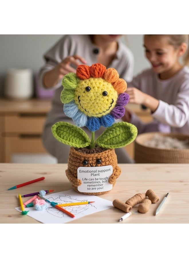 باقة زهور عباد الشمس المصنوعة يدويًا، هدية دعم عاطفي للنساء، ديكور للمكتب والمكتب، زهور عباد الشمس الاصطناعية للمنزل، لوحة قيادة السيارة، أعياد الميلاد، الشفاء العاجل 手工向日葵花束，女性情感支持礼物，办公室和办公室装饰器，家庭人造向日葵花，汽车仪表板，生日，快速恢复 - Image 2