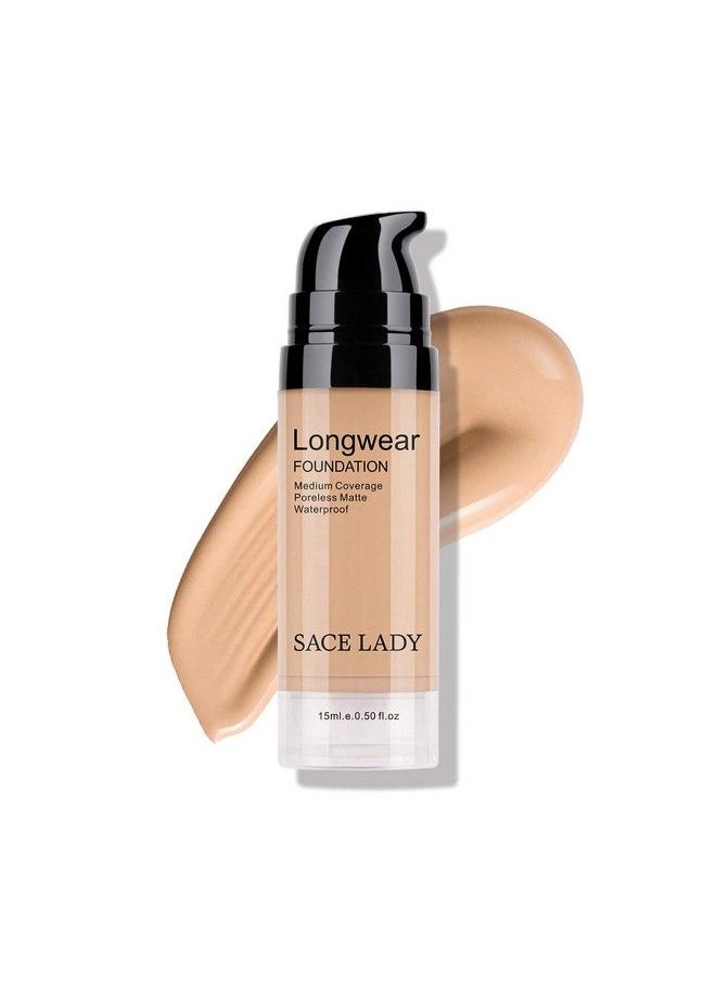 SACE LADY - Face Makeup Base Set for Women with Flawless Matte Foundation Full Cover Up Concealer for Eye Circles Oil Control Loose Powder Make Up Sponge Lasting Waterproof Natural Cosmetics Kit 4Pcs - Image 1