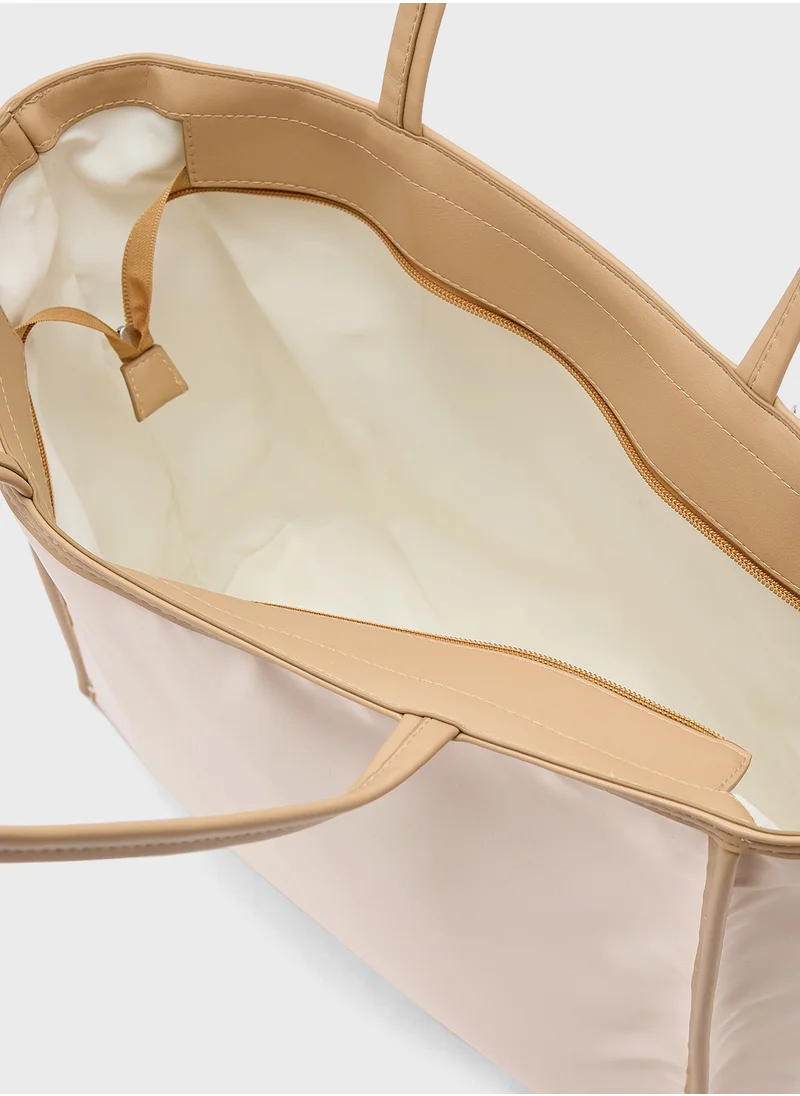 ايلا Mix Material Multipocket Tote Bag