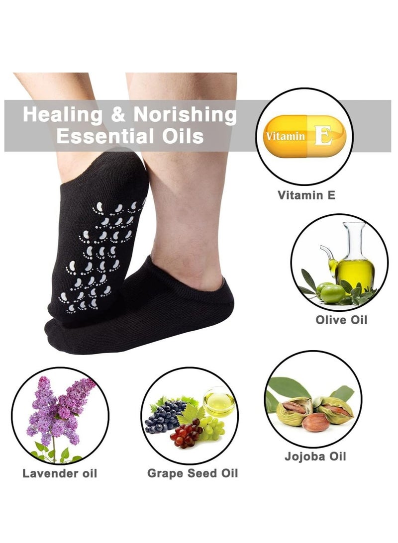 YelaJoy Silicone Moisturizing Socks for Men and Woman，Soft Non-slip Foot Care Socks,  Feet Moisturizing Socks for Dry Cracked Feet (3 Pairs，23*30 cm)  - Image 2