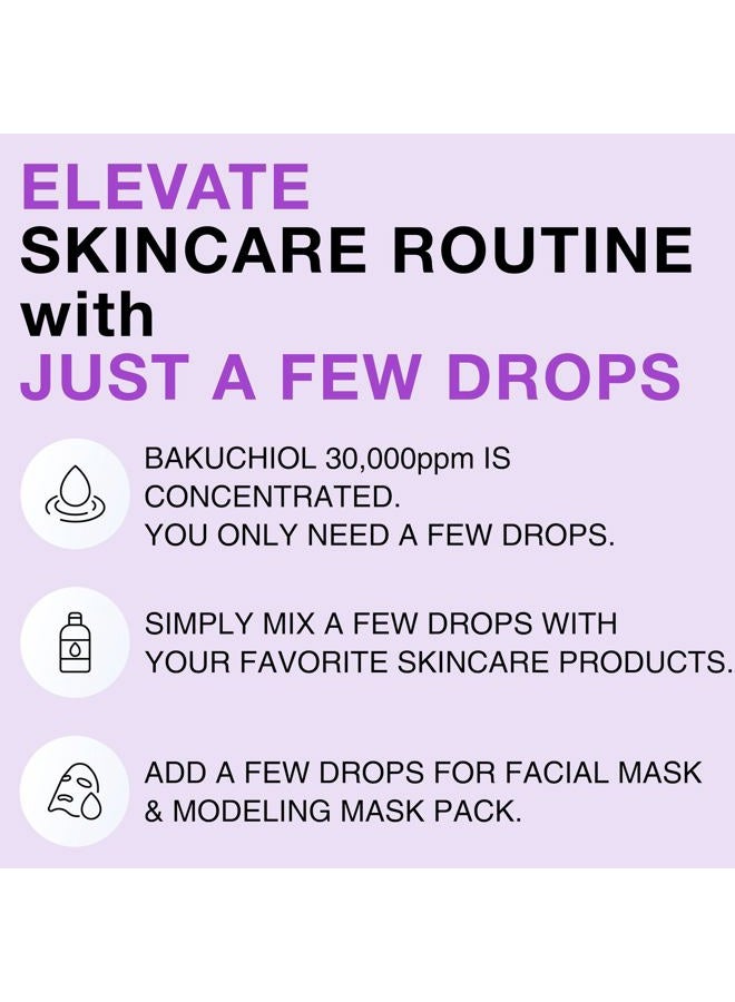 CELDYQUE Korean Bakuchiol Concentrate DIY Mix-in Serum 30,000 ppm - High Potency Retinol Alternative | Wrinkle Reduction Skin Firming & Smoothing - Anti-Aging Sensitive Skin Vegan & Cruelty-Free Non-GMO 1 oz - Image 2