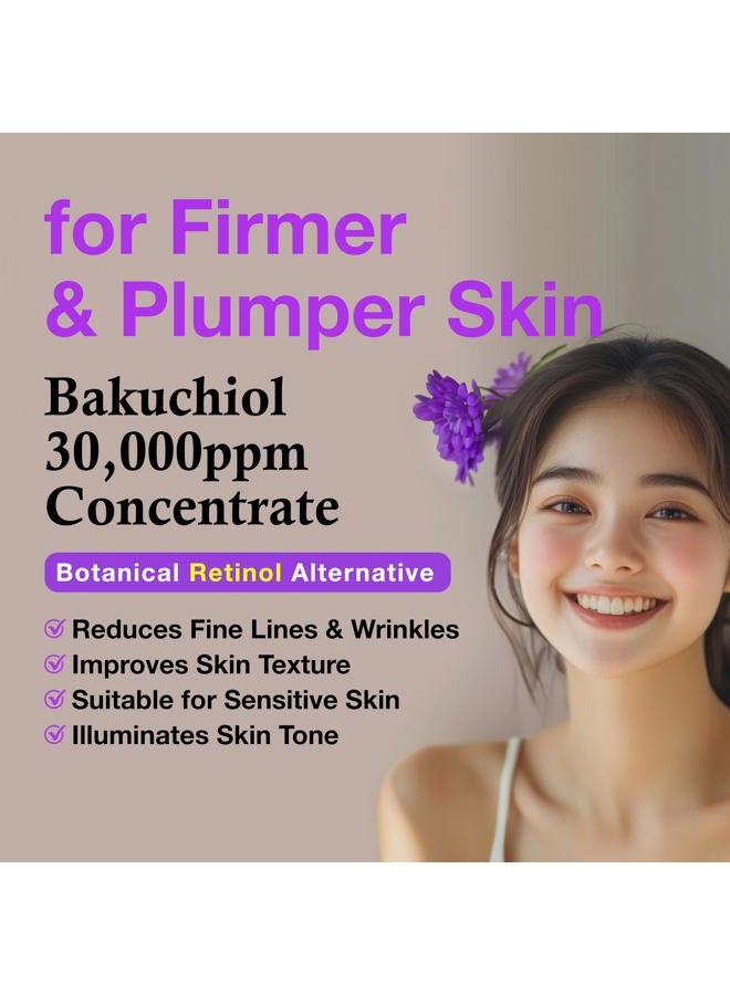 CELDYQUE Korean Bakuchiol Concentrate DIY Mix-in Serum 30,000 ppm - High Potency Retinol Alternative | Wrinkle Reduction Skin Firming & Smoothing - Anti-Aging Sensitive Skin Vegan & Cruelty-Free Non-GMO 1 oz - Image 3