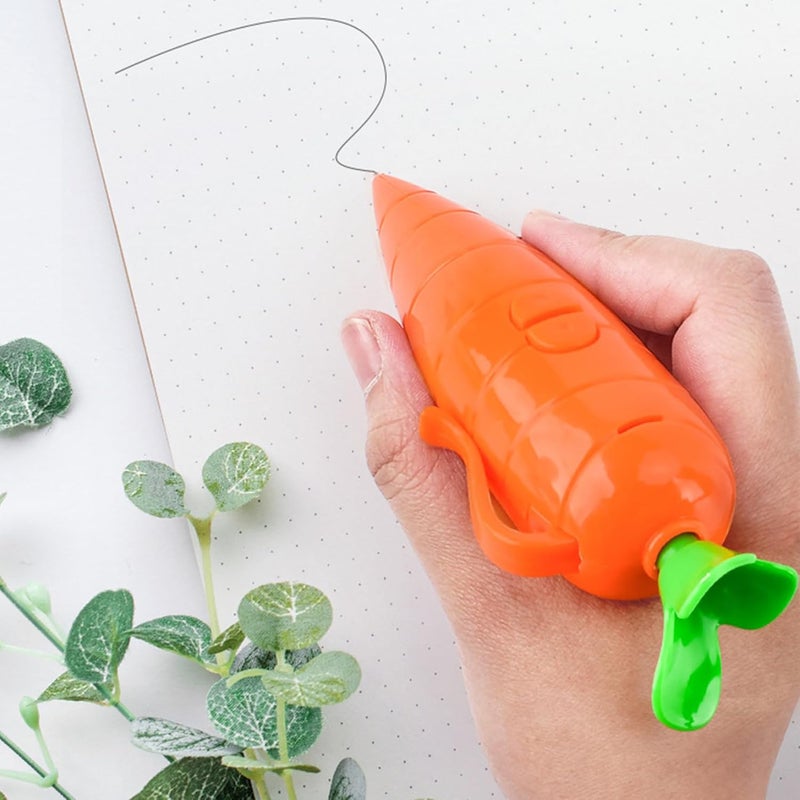 Voice Recorder Pen: 2 Pcs Orange Carrot-Shaped Dual-Purpose Smooth-Writing Ballpoint Pen - 60-Second Recording Function Compact Portable Educational Gift for Kids Students Teachers in Classroom Play S - Image 3