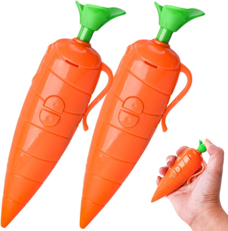 Voice Recorder Pen: 2 Pcs Orange Carrot-Shaped Dual-Purpose Smooth-Writing Ballpoint Pen - 60-Second Recording Function Compact Portable Educational Gift for Kids Students Teachers in Classroom Play S - Image 1