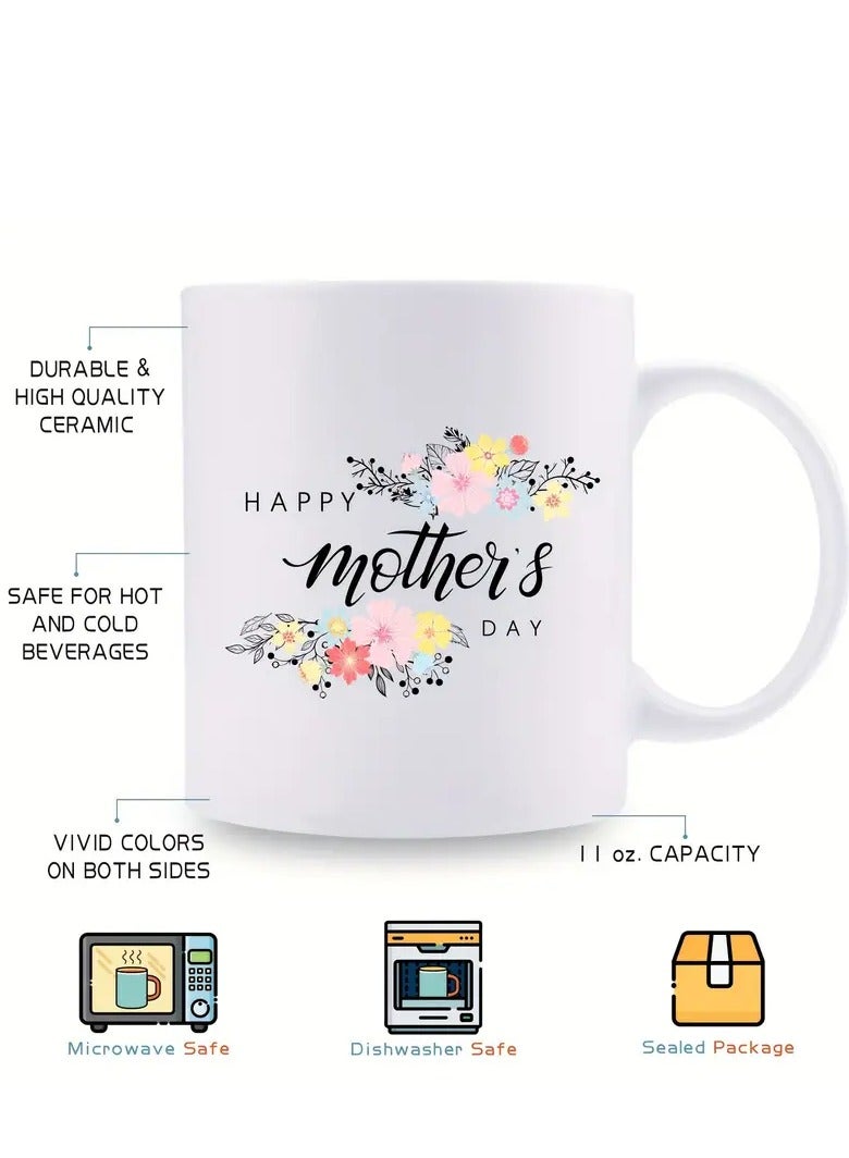 RYN 1 Set, Happy Mothers Day Coffee Mug, 11oz Ceramic Mug, INS Style Novelty Mug, Summer Winter Drinkware, Gifts For Mom From Son Daughter, Best Mothers Gifts In The World, Mothers Day Gifts, Birthday Gifts, Holiday Gifts, Family Party Favors pink - Image 2