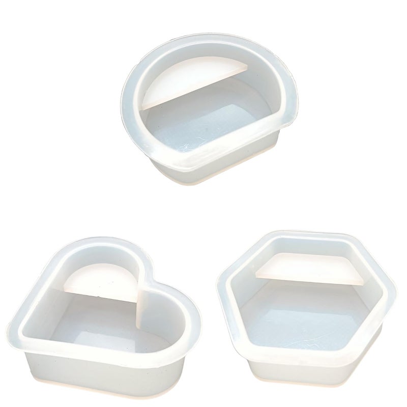 Snoogg Snoogg Silicone Card Holder Mold Three Different Shapes Card Holder for Office Corporate Table DEST Organizer Gifting Personalization DIY and More 