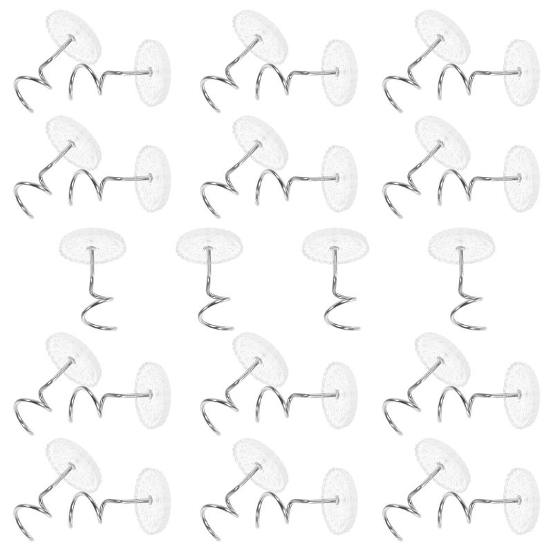 Stainless Steel Spiral Tacks 50pcs Upholstery Decorative Nails for Sofa Bedding Fabric Slipcover - Image 2
