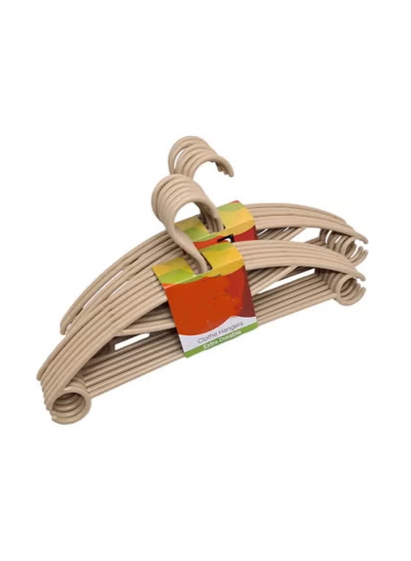 12-piece clothes hanger set, beige - Image 1