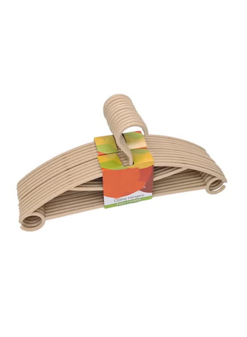 12-piece clothes hanger set, beige - Image 2