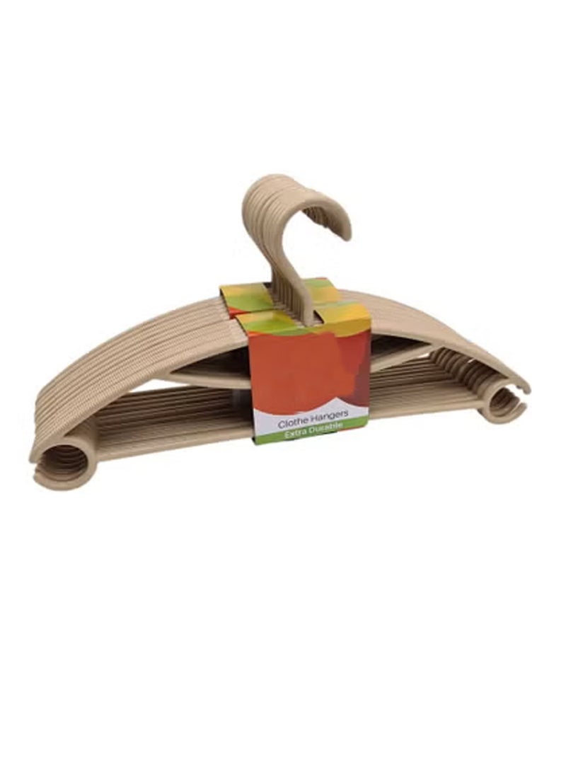 12-piece clothes hanger set, beige - Image 4