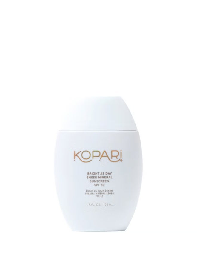 Kopari Beauty Bright as Day Sheer Mineral Sunscreen SPF50 50ml - Image 1