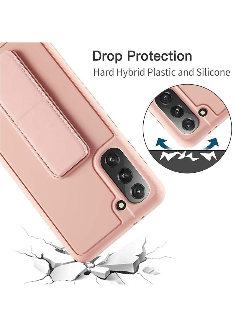 Compatible with Samsung Galaxy S22 Plus Slim Hard Silicone Gel Rubber Premium TPU Fold-able Magnetic Kickstand - Image 2