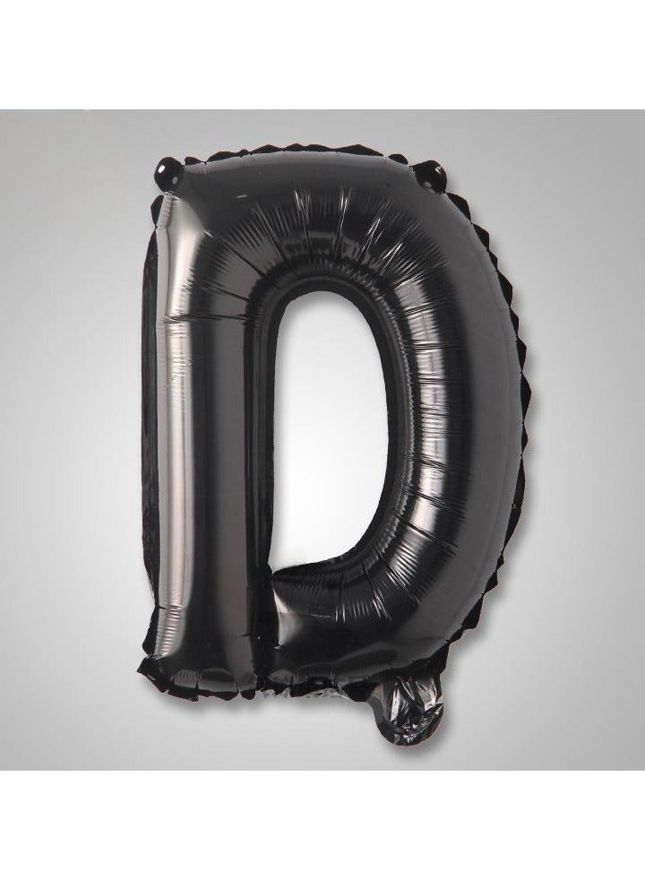 Loquat 16 Inch Alphabet Letter Various Black Colors Foil Number Decoration Foil Balloons, Balloons Party Decoration Supplies Decoration - Image 4