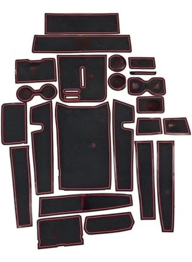 سجادة فتحة باب السيارة، حامل أكواب، بطانة الكونسول الوسطي، مسند الذراع، صندوق تخزين، سجادة - Image 2