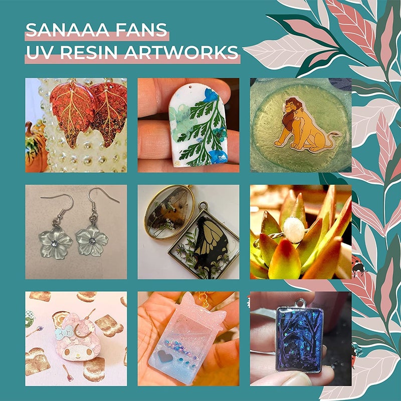 SANAAA Clear Hard Type 200g Transparent UV Resin for DIY Resin Jewelry Making - Image 5