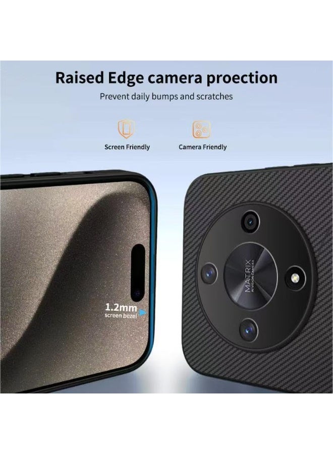 general Carbon Fiber Magnetic for Honor X9D Case, Slim Thin Hard Back Soft Bumper Shockproof Protection Phone Cover for Honor X9D 5G - Image 5